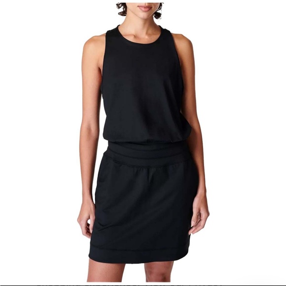 Sweaty Betty Gaia Yoga Dress size medium black - Picture 1 of 11